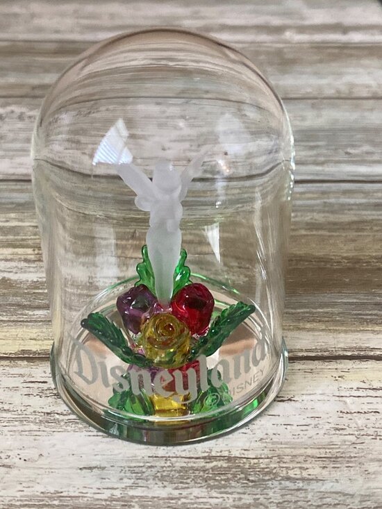Disney Other - Disney Disneyland Tinker Bell Mini Glass 3" Dome Cloche Pre-owned w/No Box